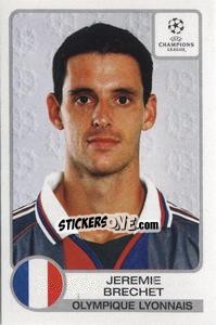 Sticker Jeremie Brechet - UEFA Champions League 2001-2002 n. 156 - Panini