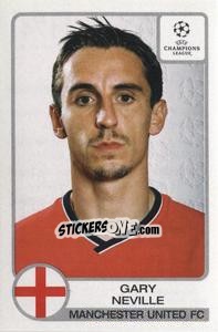 Sticker Gary Neville - UEFA Champions League 2001-2002 - Panini