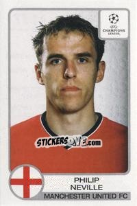 Sticker Phil Neville - UEFA Champions League 2001-2002 n. 177 - Panini
