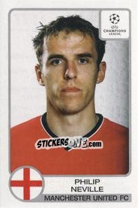 Figurina Phil Neville - UEFA Champions League 2001-2002 - Panini