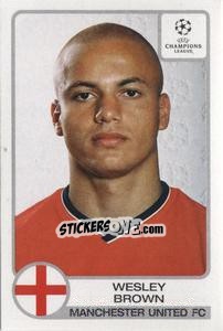 Sticker Wes Brown - UEFA Champions League 2001-2002 - Panini