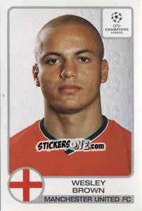 Sticker Wes Brown - UEFA Champions League 2001-2002 n. 178 - Panini