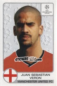 Sticker Juan Sebastian Veron - UEFA Champions League 2001-2002 n. 180 - Panini