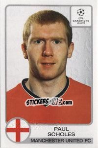 Sticker Paul Scholes - UEFA Champions League 2001-2002 n. 183 - Panini