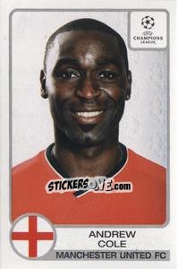 Sticker Andrew Cole - UEFA Champions League 2001-2002 n. 186 - Panini