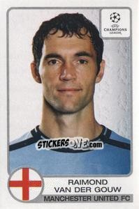 Sticker Raimond Van Der Gouw - UEFA Champions League 2001-2002 n. 190 - Panini