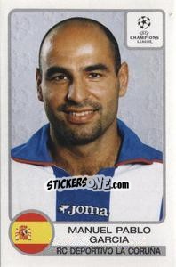 Sticker Manuel Pablo Garcia - UEFA Champions League 2001-2002 n. 193 - Panini