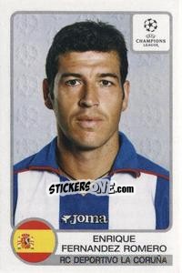 Sticker Enrique Fernandez Romero - UEFA Champions League 2001-2002 - Panini
