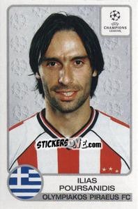 Sticker Ilias Poursanidis - UEFA Champions League 2001-2002 - Panini