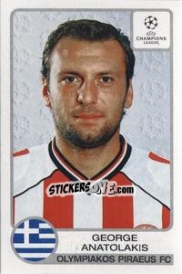 Sticker George Anatolakis - UEFA Champions League 2001-2002 n. 216 - Panini