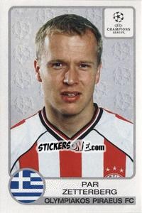 Sticker Par Zetterberg - UEFA Champions League 2001-2002 n. 220 - Panini
