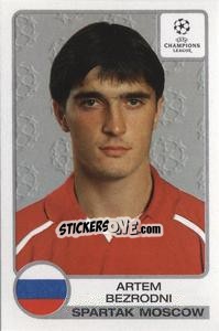 Sticker Artem Bezrodny - UEFA Champions League 2001-2002 n. 261 - Panini