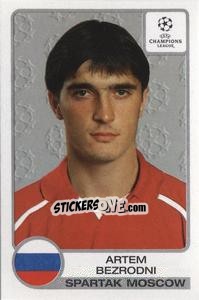 Sticker Artem Bezrodny - UEFA Champions League 2001-2002 - Panini