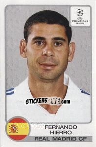 Sticker Fernando Hierro - UEFA Champions League 2001-2002 n. 5 - Panini