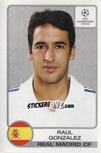 Sticker Raul Gonzalez - UEFA Champions League 2001-2002 n. 16 - Panini