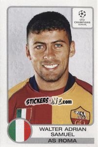 Sticker Walter Adrian Samuel - UEFA Champions League 2001-2002 n. 25 - Panini
