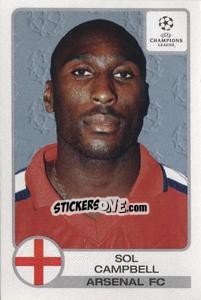 Sticker Sol Campbell - UEFA Champions League 2001-2002 n. 63 - Panini