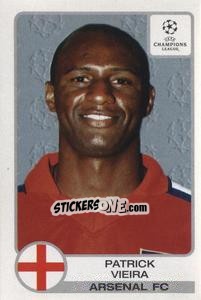 Sticker Patrick Vieira - UEFA Champions League 2001-2002 n. 68 - Panini