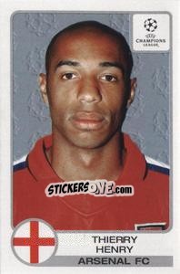Sticker Thierry Henry - UEFA Champions League 2001-2002 n. 75 - Panini