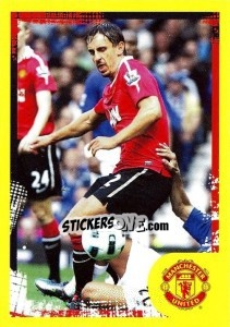 Sticker Gary Neville - Manchester United 2010-2011 n. 12 - Panini
