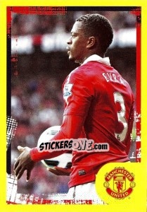 Sticker Patrice Evra - Manchester United 2010-2011 n. 17 - Panini