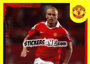 Sticker Wes Brown (1 of 2) - Manchester United 2010-2011 n. 33 - Panini