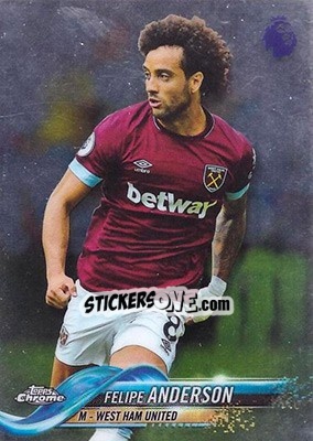 Sticker Felipe Anderson - Premier League Chrome 2018-2019 n. 11 - Topps