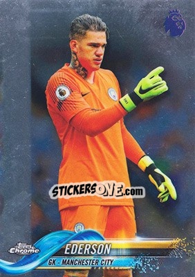 Sticker Ederson - Premier League Chrome 2018-2019 n. 12 - Topps