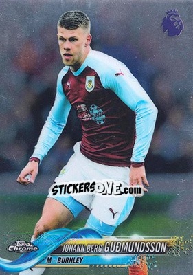 Sticker Johann Berg Guðmundsson - Premier League Chrome 2018-2019 n. 33 - Topps