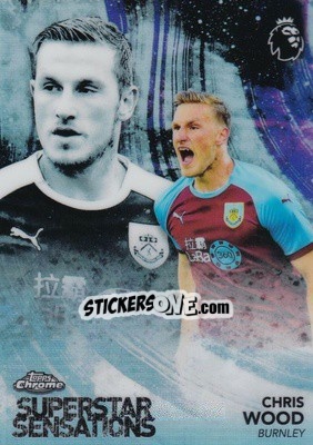 Sticker Chris Wood - Premier League Chrome 2018-2019 n. SS-CW - Topps