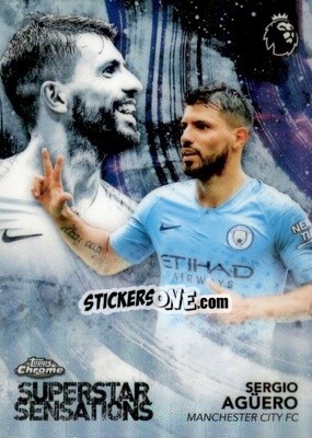 Sticker Sergio Agüero - Premier League Chrome 2018-2019 n. SS-SA - Topps