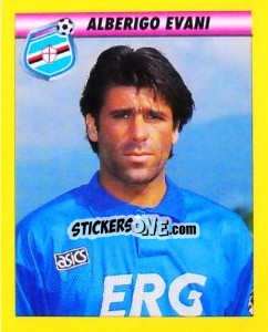 Sticker Alberigo Evani - Calcio 1993-1994 - Merlin
