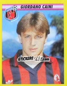 Sticker Giordano Caini - Calcio 1993-1994 - Merlin