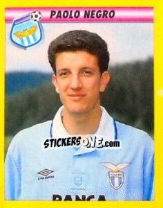 Sticker Paolo Negro - Calcio 1993-1994 - Merlin