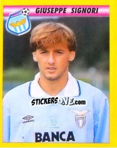 Sticker Giuseppe Signori - Calcio 1993-1994 - Merlin