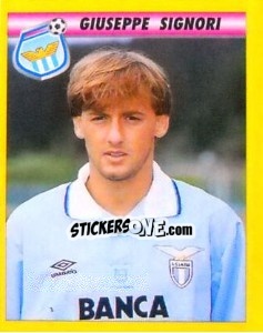 Sticker Giuseppe Signori - Calcio 1993-1994 n. 130 - Merlin