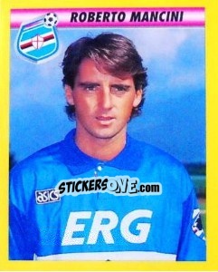 Figurina Roberto Mancini - Calcio 1993-1994 - Merlin