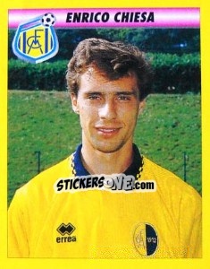 Figurina Enrico Chiesa - Calcio 1993-1994 - Merlin