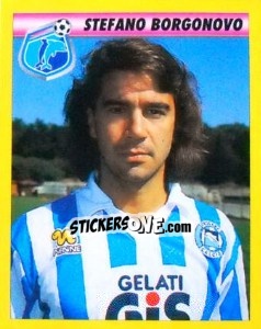 Sticker Stefano Borgonovo - Calcio 1993-1994 n. 380 - Merlin