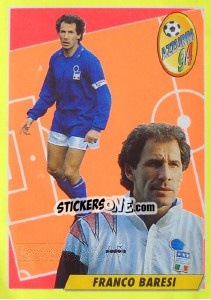 Figurina Franco Baresi - Calcio 1993-1994 - Merlin