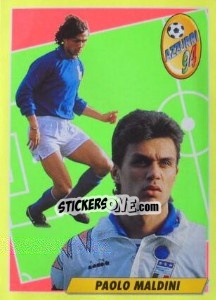 Sticker Paolo Maldini - Calcio 1993-1994 n. 407 - Merlin
