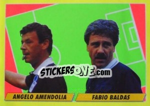 Cromo Angelo Amendolia / Fabio Baldas - Calcio 1993-1994 - Merlin