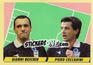 Sticker Gianni Beschin / Piero Ceccarini - Calcio 1993-1994 n. 421 - Merlin