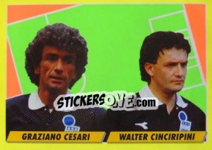 Sticker Graziano Cesari / Walter Cinciripini - Calcio 1993-1994 n. 422 - Merlin