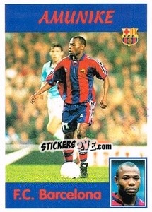 Figurina Amunike - Liga Spagnola 1997-1998 - Panini