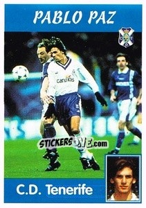 Cromo Pablo Paz - Liga Spagnola 1997-1998 - Panini