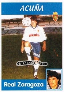 Sticker Acuña (Real Zaragoza) - Liga Spagnola 1997-1998 - Panini
