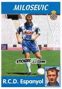 Cromo Milosevic (R.C.D. Espanyol) - Liga Spagnola 1997-1998 - Panini