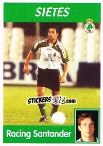 Figurina Sietes (Racing Santander) - Liga Spagnola 1997-1998 - Panini