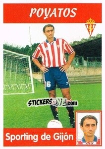 Cromo Poyatos (Sporting de Gijón) - Liga Spagnola 1997-1998 - Panini